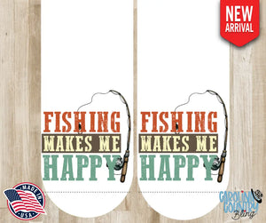 Fishing Makes Me Happy – Multi Socks