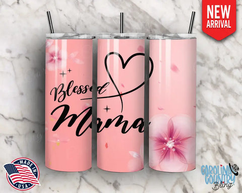 Blessed Mama – Pink Tumbler