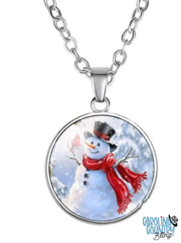 Frosty The Snowman White Necklace