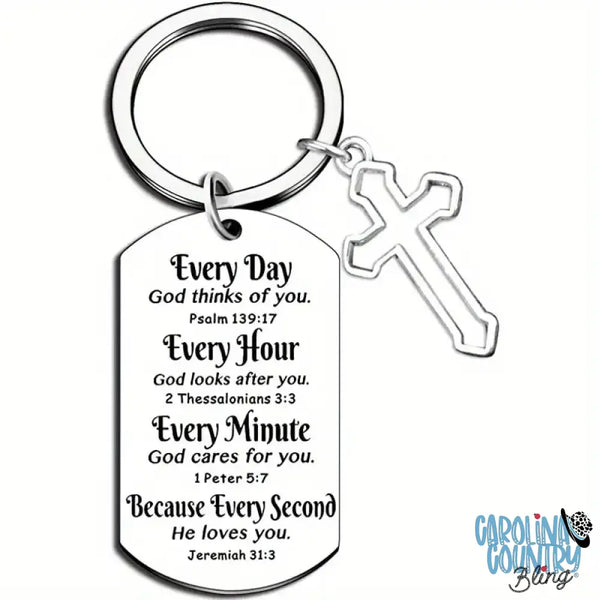 He Loves You Silver Key Chains