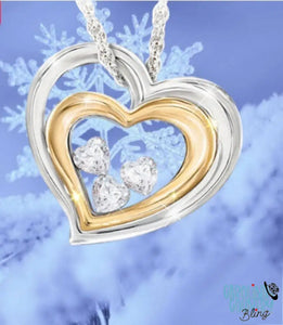 Love Forever In Our Hearts Silver Necklace
