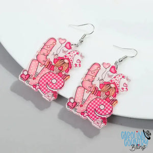 Love You – Pink Earrings