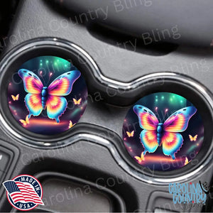Neon Butterfly Multi Car Coaster