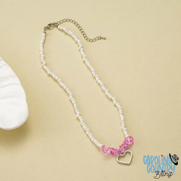 Rocking On Love Pink Necklace