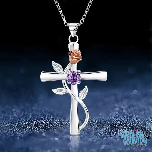 Rose Of Love Purple Necklace
