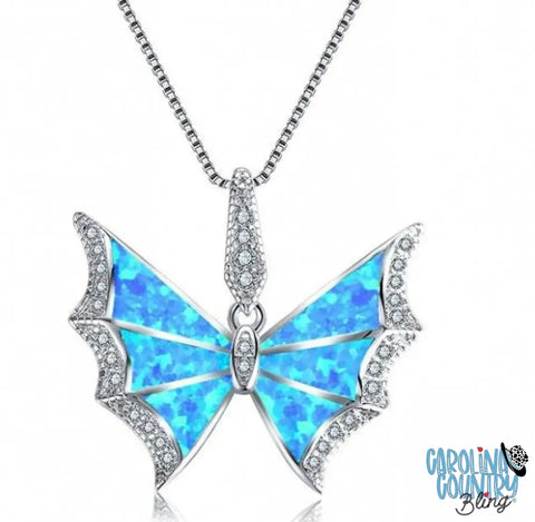 Show Them You Can Fly - Blue Necklace