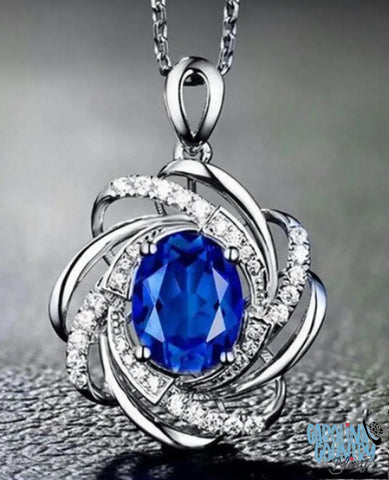 Swirled Around Blue Necklace